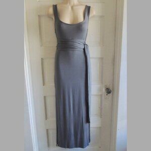Modern Citizen Slate Gray Kelis Tie Waist Maxi Dress M
